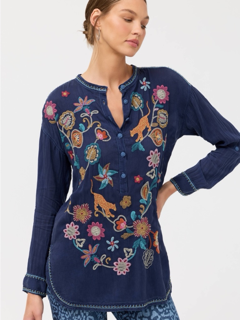 Johnny Was Zinnia Tunic size Medium